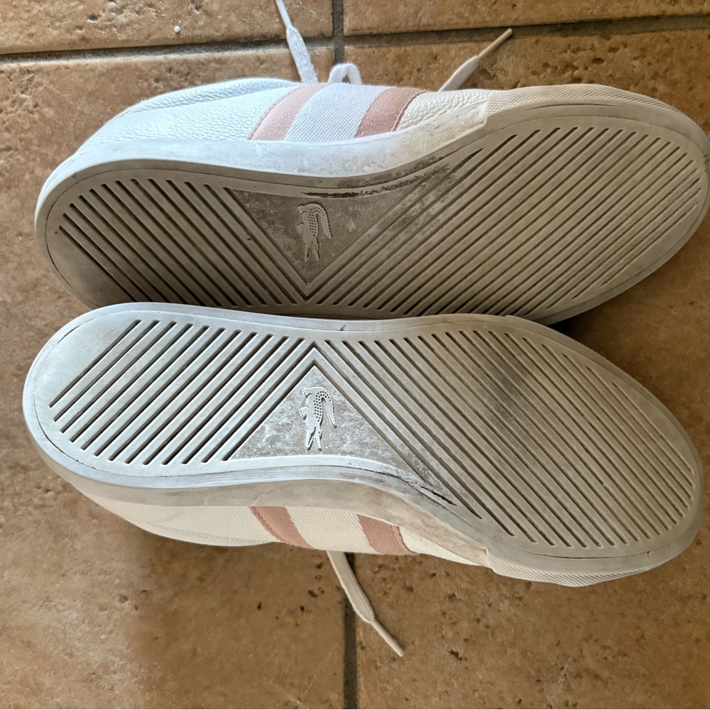 Lacoste White Sneakers with Light Pink Accents - Picture 7 of 7